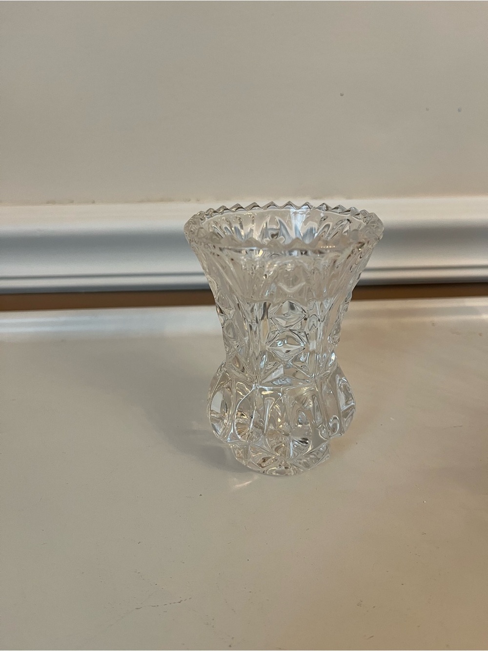 Vintage Kristal Zajecar Crystal Mini Bud Vase approximately 3” Tall